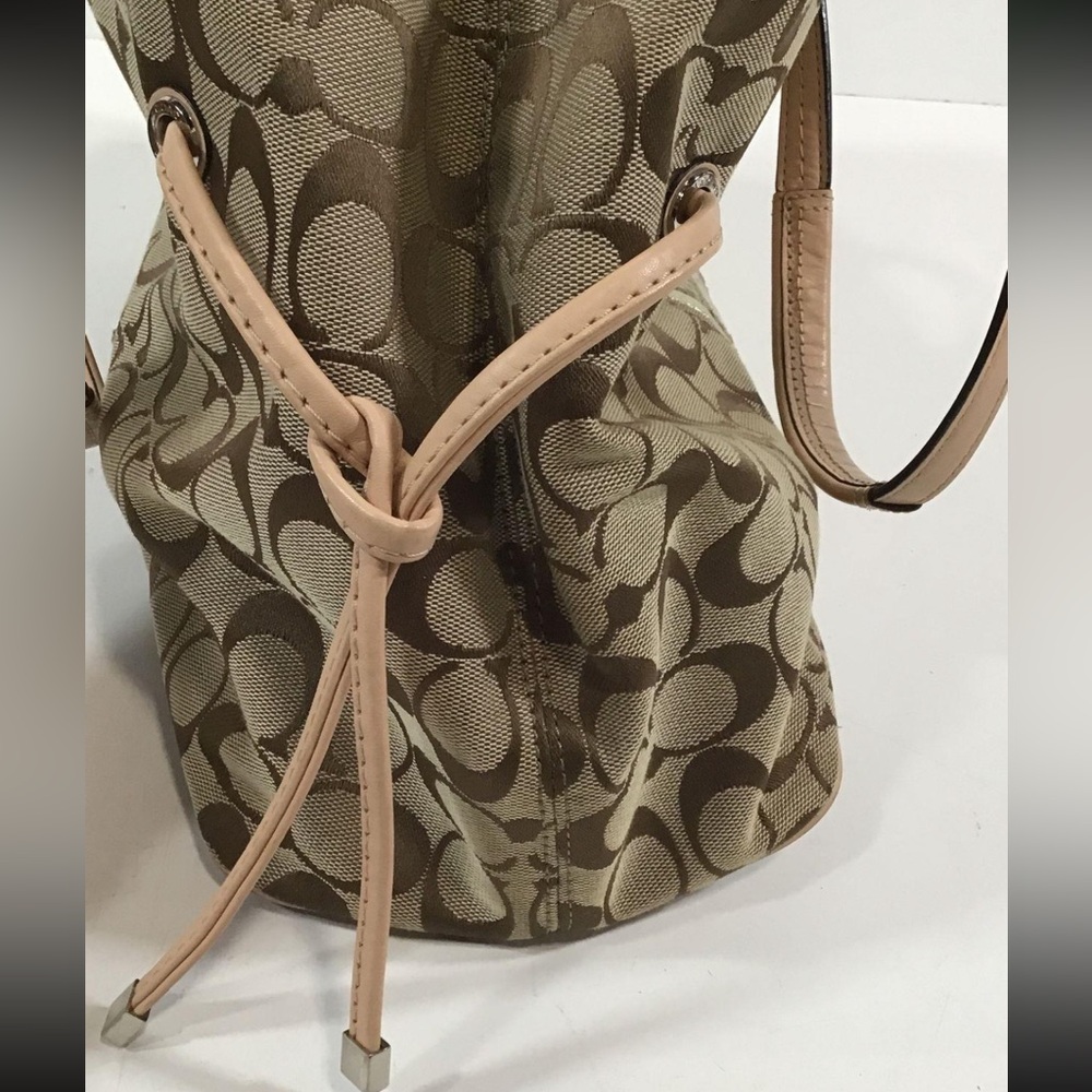 Women’s Coach Brown and Tan Signature Tote With Snake Print - Picture 5 of 6